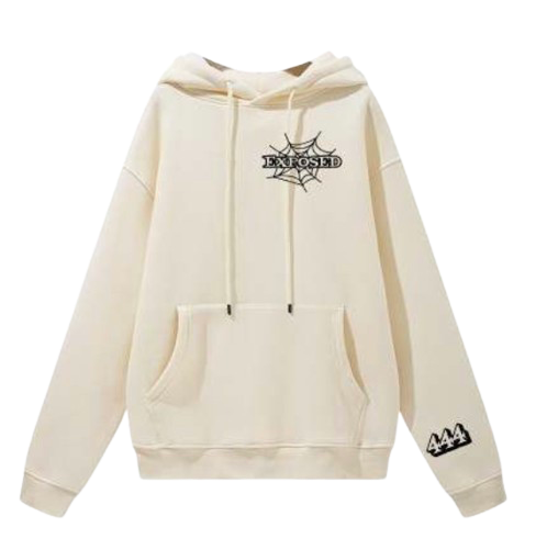 Cream Web Hoodie